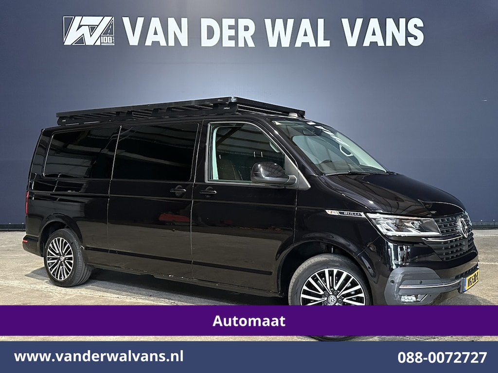 Volkswagen Transporter 2.0 TDI 200pk Automaat L2H1 Bulli inrichting Euro6 Airco | Camera | 2500kg Trekhaak | Imperiaal | Apple Carplay | LED Cruisecontrol, Android Auto LM Velgen, Lederen bekleding, Stoelverwarming, Parkeersensoren