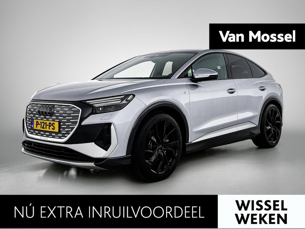 Audi Q4 Sportback e-tron 55 kWh 35 S Edition | SOH 92,33% | APPLE CARPLAY | ANDROID AUTO | ACHTERUITRIJCAMERA | ELEKTRISCHE ACHTERKLEP | STOELVERWARMING | TREKHAAK | NAVIGATIE | CRUISE CONTROL | BLUETOOTH | CLIMATE CONTROL | LICHTMETALEN VELGEN |