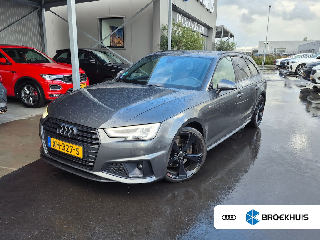 Audi A4 Avant 40 TFSI Sport S line edition 190PK AUTO | Trekhaak afneembaar | Elektr glazen pano-dak | Stoelverw | Climate contr | Keyless start | cruise contr | Elektr achterklep | Parkeersensoren | LED | 19"LMV