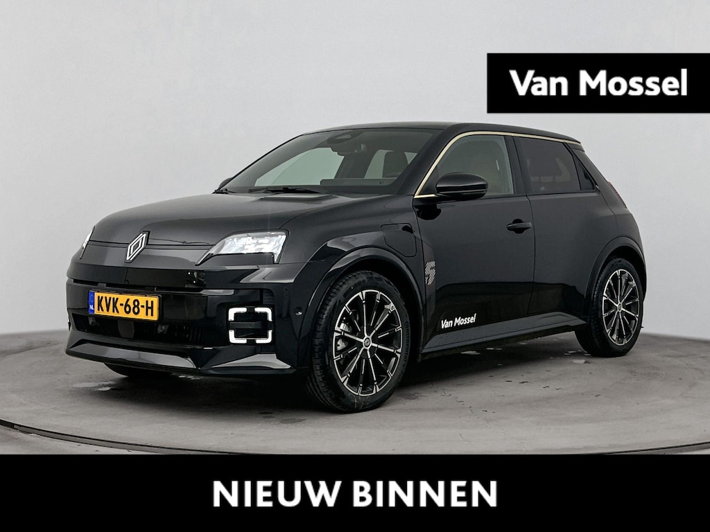 Renault R5 comfort range iconic cinq 52 kWh | Pack Winter | Pack Safety & Advanced Driving Assist | Harman/Kardon | Daklijst Warm Titanium | V2G | Adaptive Cruise Control met Stuurhulp | Blind Spot Warning | Easy Park Assist | Achteruitrijcamera | Parkeersensoren Rondom | Keyless | Warmtepomp |