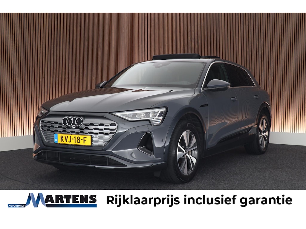Audi Q8 e-tron 50 340pk quattro S Edition 95 kWh SOH 100% B&O HUD Keyless Stoelverwarming Camera Panoramadak Navigatie 2x S-Line