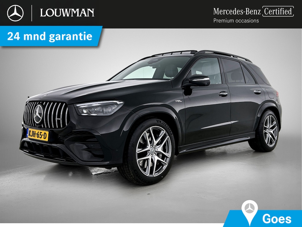 Mercedes-Benz GLE AMG 53 Hybrid 4MATIC+ Alarm | Trekhaak | AMG | Night Pakket | AC en DC Laden | Panorama Schuif-Kanteldak | Airmatic. Inclusief 24 maanden MB Certified garantie voor Europa.