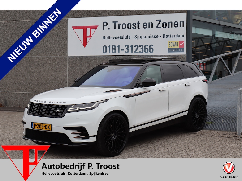 Land Rover Range Rover Velar 2.0 I4 Turbo AWD R-Dynamic Panoramadak/Apple carplay/Elektrische trekhaak/Meridian sound/360 graden camera/Memory seat/Sfeerverlichting/Elektrische kofferklep
