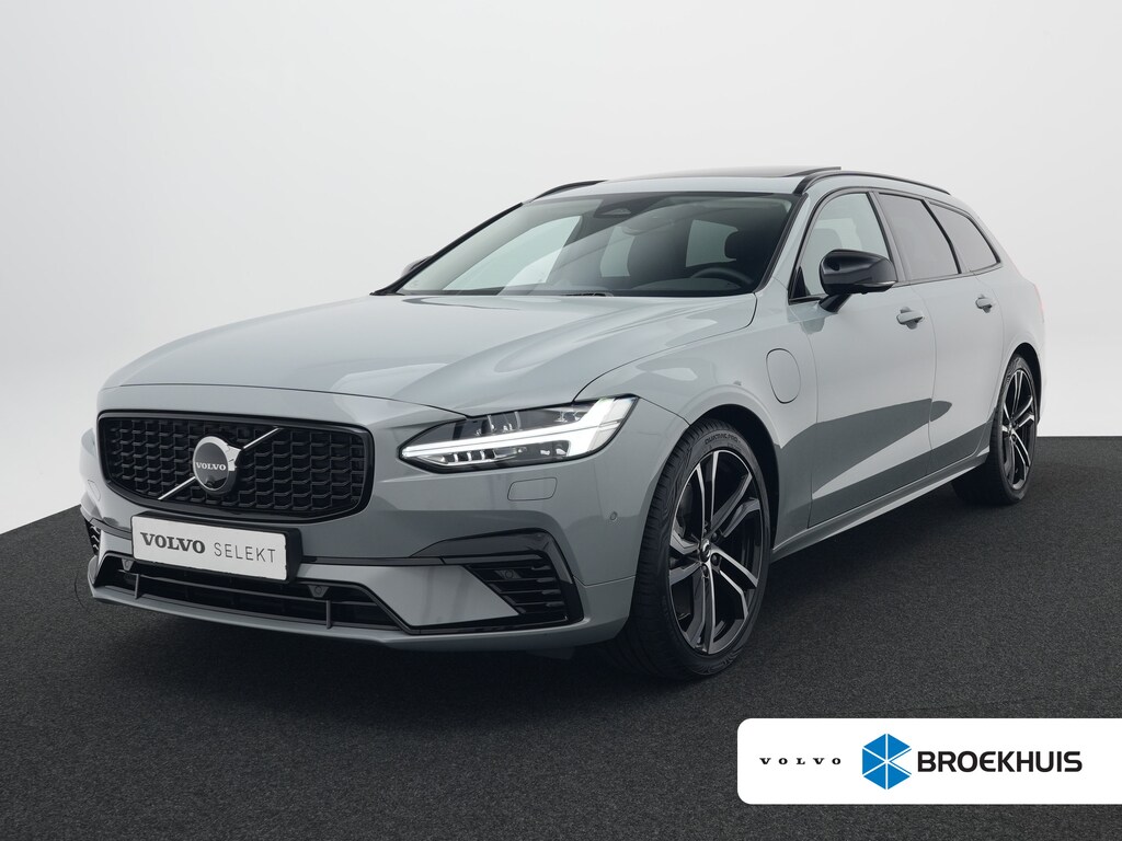 Volvo V90 T8 Recharge AWD Ultra Dark | Luchtvering | Bowers & Wilkins | Head-Up | Massage | Panoramadak | 360° Camera | 20"