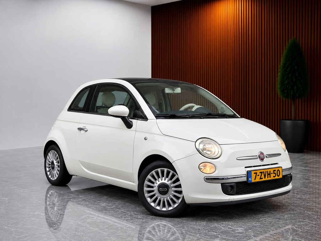 Fiat 500 1.2 NIEUWE APK! (ELEKTRISCHE RAMEN, AIRCO, LICHTMETALEN VELGEN, PANORAMADAK, STUURBEDIENING, NETTE AUTO!