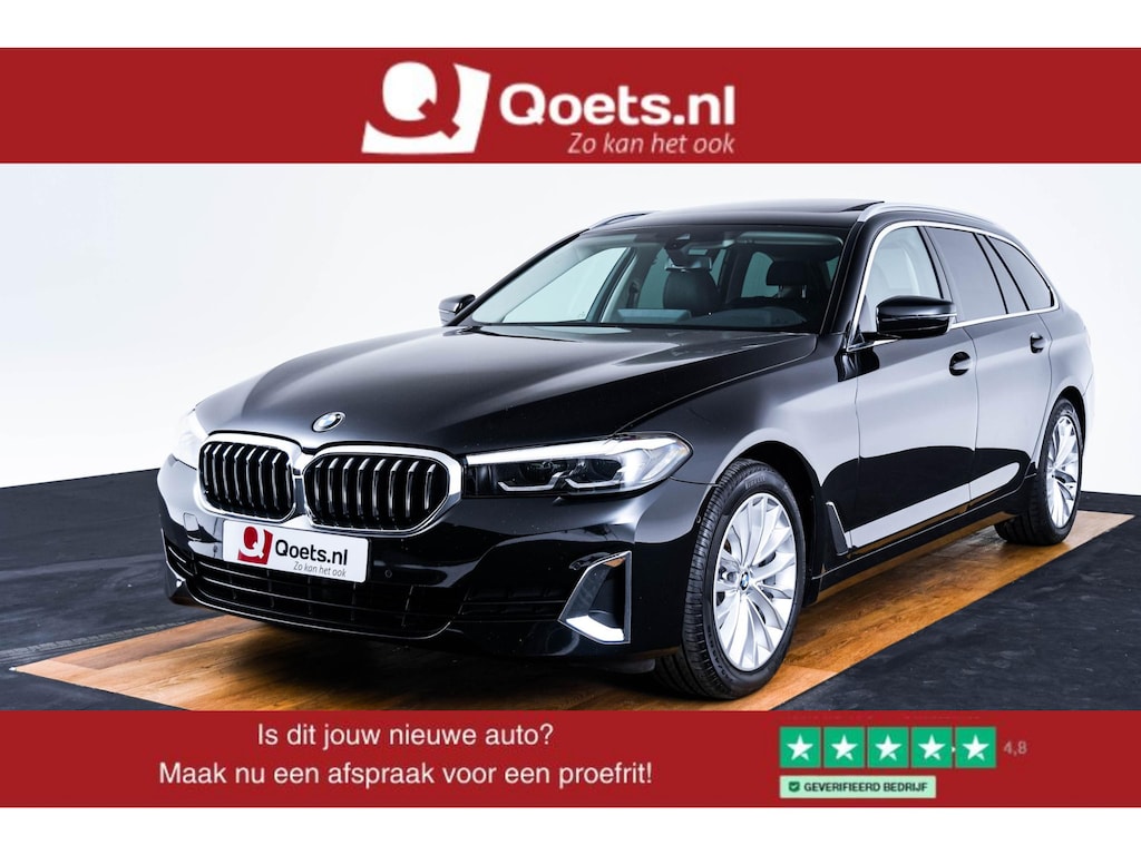 BMW 5-Serie Touring 520d xDrive High Executive Luxury Line - Trekhaak - Panoramadak - zonneschermen - Getinte ruiten - Parking Assistant - BMW Live Cockpit Professional - Elektrisch verwarmde voorstoelen -