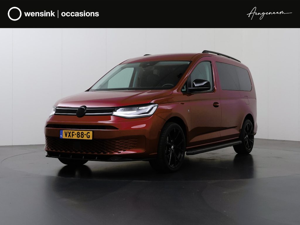 Volkswagen Caddy Maxi Cargo 2.0 TDI | 7-DSG | Exclusive Edition | LM Velgen | Sidebars | Trekhaak | Frontspoiler | Lederen Bekleding | Digital Dashboard | Navigatie | Apple Carplay | Stoelverwarming | Adaptive Cruise Control |