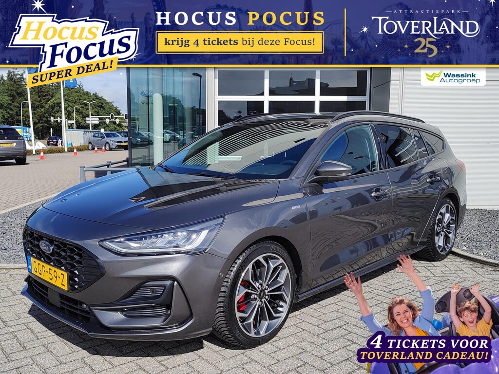 Ford Focus Wagon 1.0 EcoBoost Hybrid ST Line X 155pk Automaat | ST-line X | Adaptive cruise control | Navigatie | 18 inch LM Velgen | Elektrische achterklep | Trekhaak | 1500kg trekgewicht
