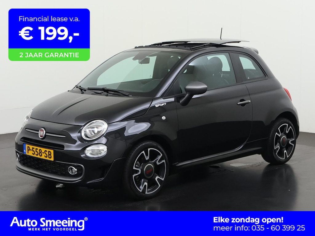 Fiat 500 1.0 Hybrid Sport | 10.000km | Elektr Schuifdak | Navigatie | Zondag Open!