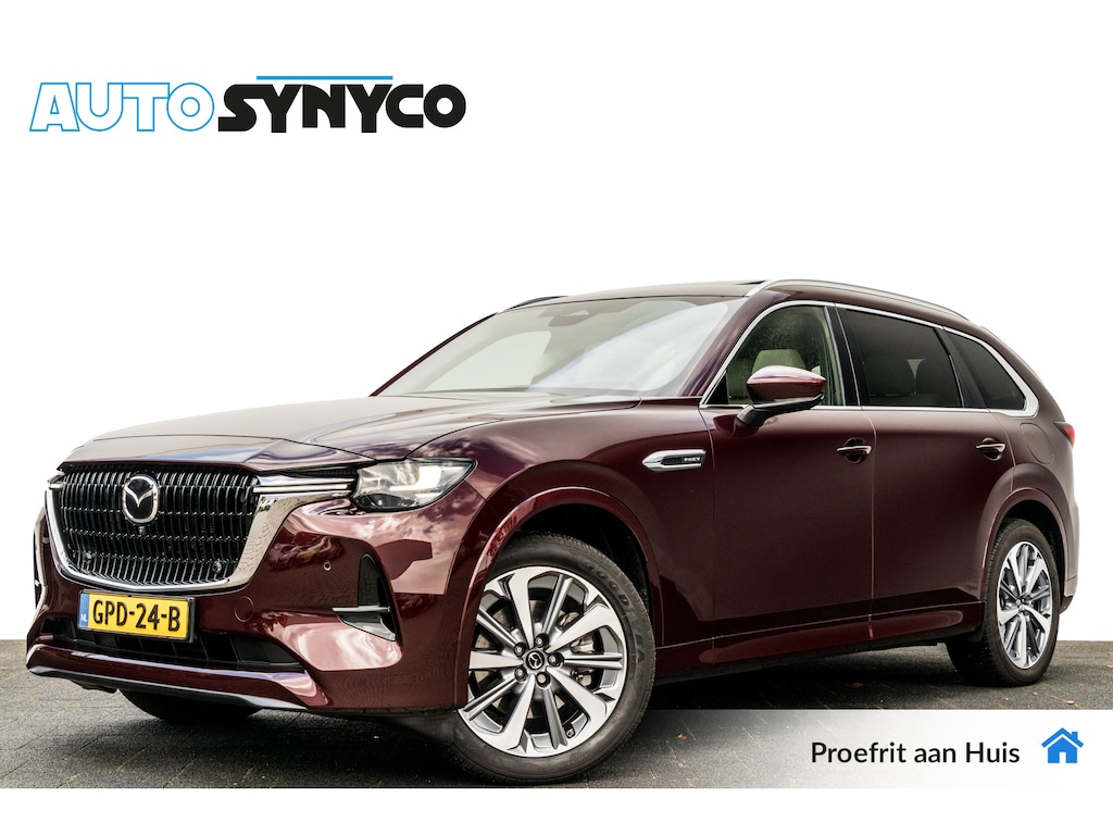 Mazda CX-80 2.5 e-SkyActiv PHEV 7 Persoons Takumi Plus I Panoramadak I Widescreen Navi I Lederen Stoelen I NL Auto I Nw Prijs 73.800,-