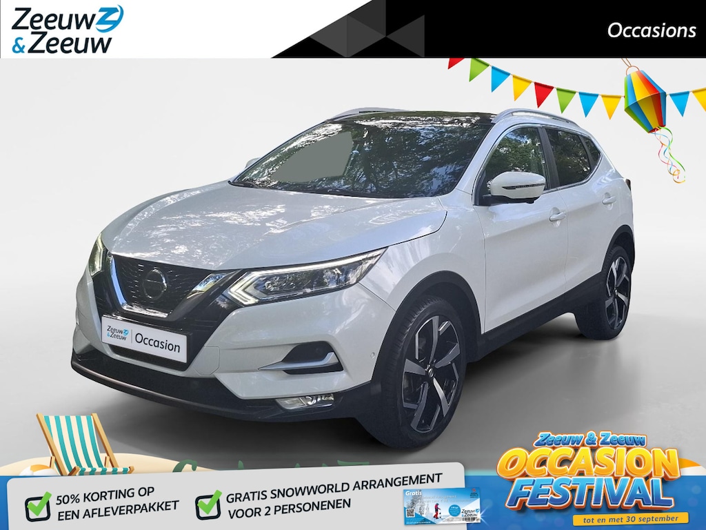 Nissan Qashqai 1.3 DIG-T Tekna | TREKHAAK | STOELVERWARMING | PANO DAK | CLIMATE | ALL SEASON BANDEN |