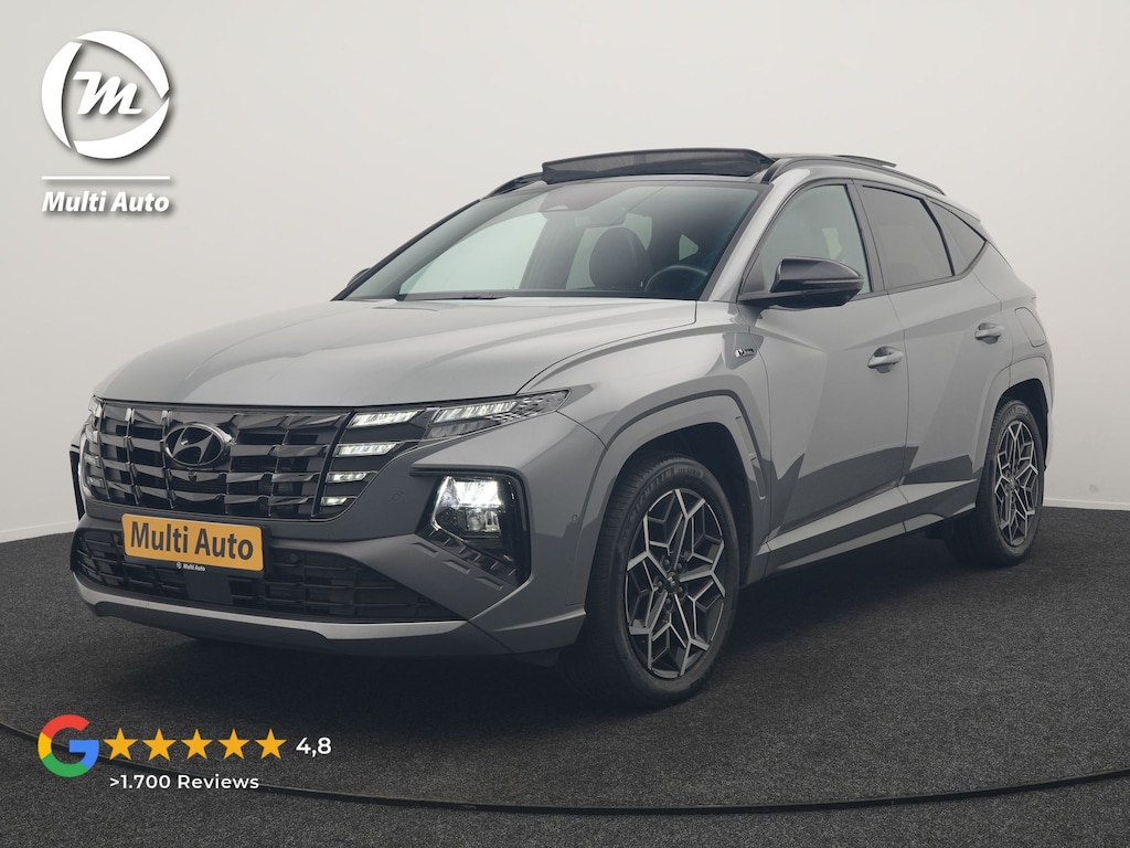 Hyundai Tucson 1.6 T-GDI N Line 4WD PHEV 265PK Dealer O.H | Panodak | Trekhaak Afn. | Adaptive Cruise | 360 Camera | Alcantara Sportstoelen Memory & Ventilatie | Stoelen & Stuur Verwarmd | Krell Audio | Carplay | Blis | Keyless | Navigatie | DAB | 19"L.M | Plug In Hybrid
