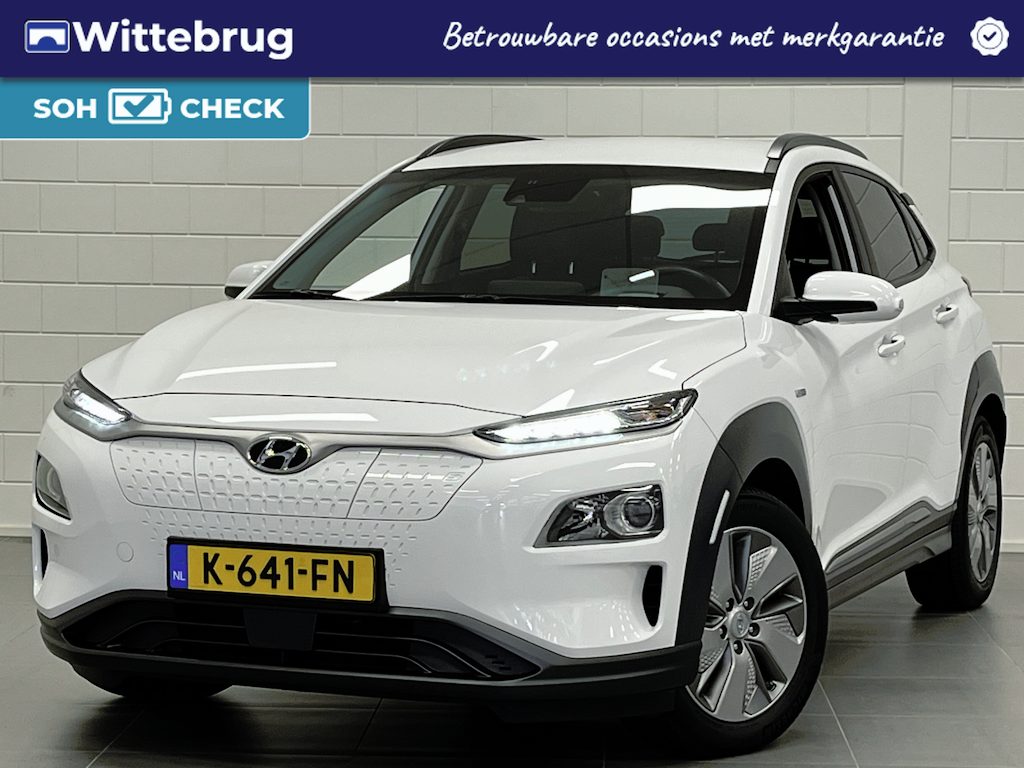 Hyundai Kona Electric EV Fashion 64 kWh HALF LEDER | NAVIGATIE | LONG RANGE SOH 100%