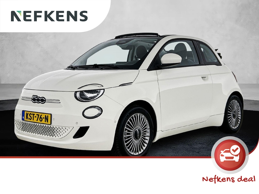Fiat 500C 118pk Icon 42 kWh Automaat | Apple Carplay/Android Auto | Climate Control | Cruise Control | Camera | Parkeersensoren V+A | 16"LMV | LED |
