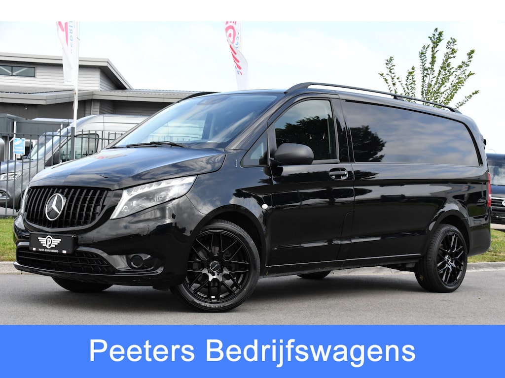 Mercedes-Benz Vito 116 CDI L2 Black Edition Cruise, Camera, Carplay, 164pk, Automaat, Sensoren, Trekhaak, Multimedia, LED, Stoelverwarming, Uniek!