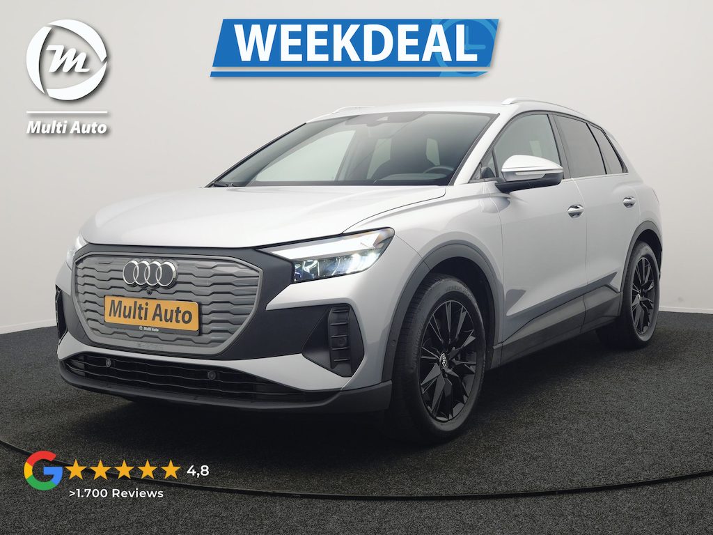 Audi Q4 e-tron 40 Advanced edition 77 kWh 204pk Dealer O.H | Trekhaak Af Fabriek | Adaptive Cruise | Camera | Sportstoelen | Stuur Verwarmd | Navigatie | DAB | Virtual Cockpit | 19"L.M |