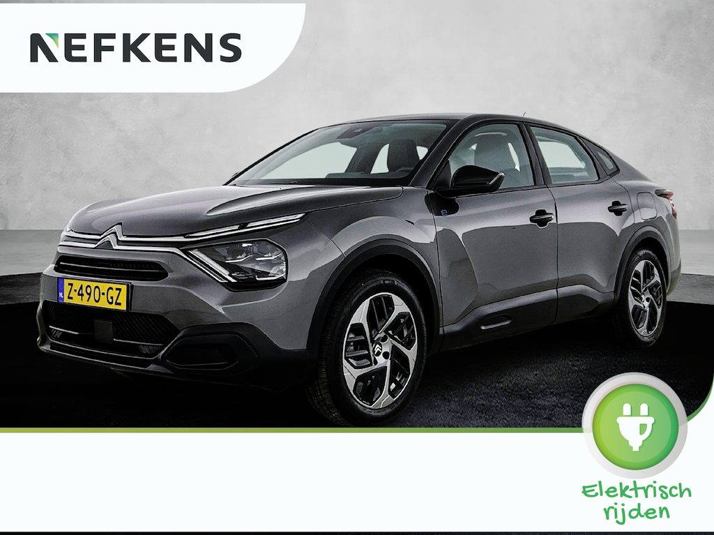 Citroën E-C4X Ë-C4 X You 50 kWh 136pk | Accu 99% | Navigatie via Apple Carplay / Android Auto | Achteruitrijcamera | Climate Control | Cruise Control | Parkeersensoren | DAB+ radio | Armsteun | Stof/kunstlederen comfortstoelen | Volledig digitaal instrumentenpaneel | Adaptief demping systeem | 18” lichtmetalen velgen |