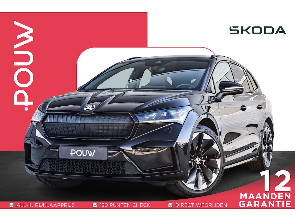 Skoda Enyaq 60 180pk Sportline | SoH 94% | Trekhaak | Achteruitrijcamera | 21" Velgen | Dodehoeksensor | Navigatie