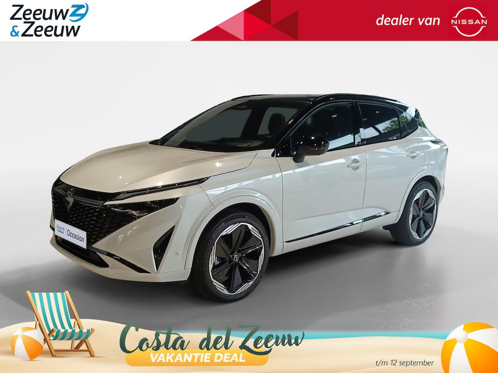 Nissan Qashqai 1.5 e-Power N-Design | Stuur-, stoel- en voorruitverwarming | 20inch wielen |360grd camera | parkeersensoren voor en achter | Electrische stoelverstelling met geheugen | Alcantra/lederen bekleding | 205PK | Two-tone lak | Apple carplay & Android auto |