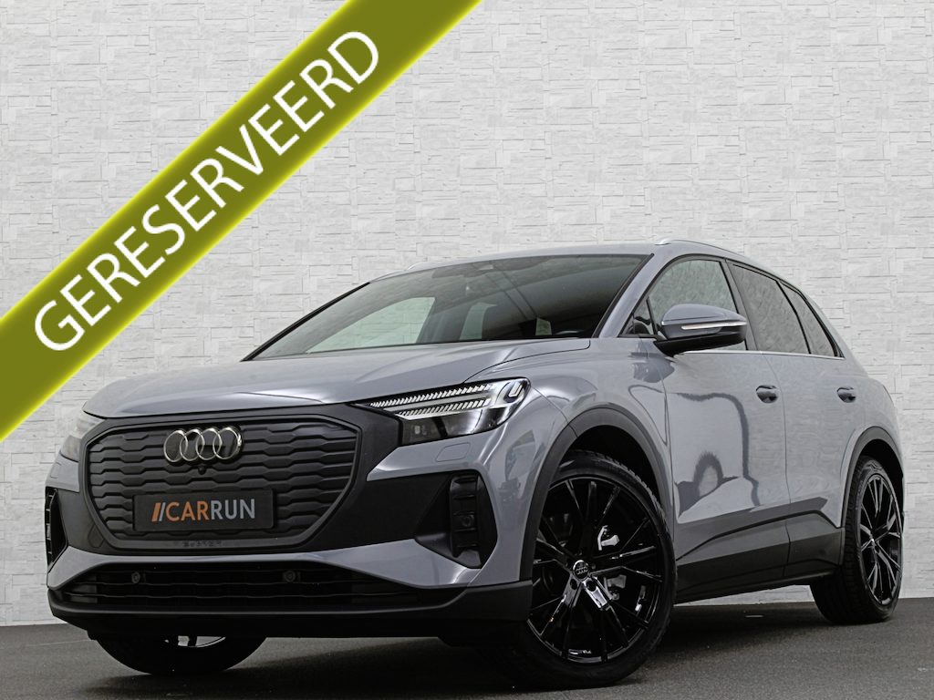 Audi Q4 e-tron 40 204pk 77 kWh | #RS-Leder | 96,7% SOH | 5x Q4 OP VOORRAAD! | ACC | Matrix-LED | Sfeerverlichting | 3 Zone Clima | Carplay | Getint Glas | Zwarte Hemelbekleding | Kieselgrau | Btw auto, 27150,= ex. | Bovag garantie. 4x Q4 op voorraad!