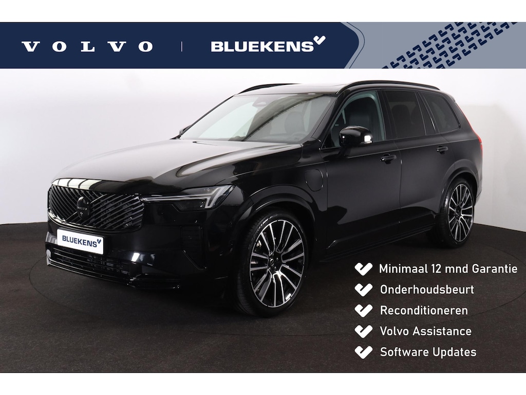 Volvo XC90 T8 Recharge AWD Ultra Dark - Luchtvering - Panorama/schuifdak - IntelliSafe Assist & Surround - 360º Camera - Bowers & Wilkins audio - Verwarmde voorstoelen, stuur & achterbank - Parkeersensoren voor & achter - Elektr. bedienb. voorstoelen met geheugen - Geventileerde voorstoelen - Draadloze tel. lader - Extra getint glas - Inklapbare trekhaak - 22' LMV
