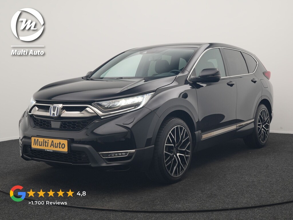 Honda CR-V 2.0 Black Edition MHEV 215pk Dealer O.H | Trekhaak Afn. | Adaptive Cruise | Camera | Lederen Sportstoelen Verwarmd | Keyless | Navigatie | DAB |  20"L.M