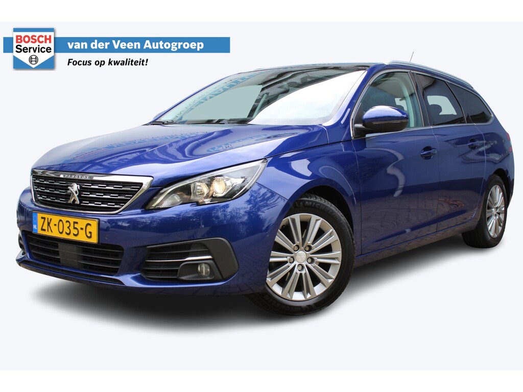 Peugeot 308 SW 1.2 PureTech Blue Lease Premium | Apple Carplay/Android auto | Stoelverwarming | Panoramadak | Lederen bekleding | Park assist | Lane assist | Keyless entry/start | Climate control |Cruise control | Achteruitrijcamera | Navigatie | Elektrische ramen v/a | Bluetooth | DAB |