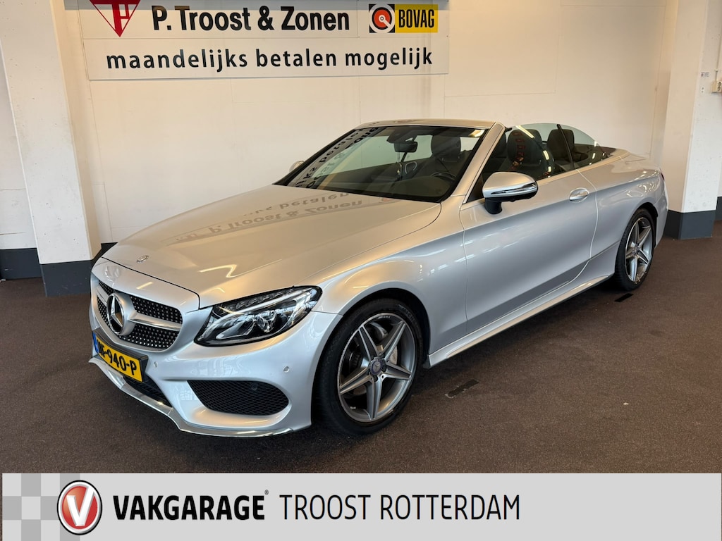 Mercedes-Benz C-klasse Cabrio 180 AMG | Airscarf | Burmester | 360 Camera | Origineel Nederlands | Cruise control | Climate control | Navigatie | Stoelverwarming | Elek. inklapbare spiegels
