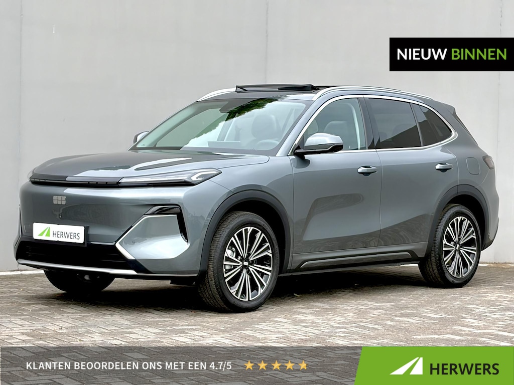 Geely Starray EM-i 1.5 Max+ / Binnenkort beschikbaar / 29,8 kWh / 136km WLTP / max 1055km Actieradius / PHEV / Plug-in / Fabrieksgarantie tot 07-2034 / Stoelverwarming voor en achter / Stoelmassage / Schuif-kantel dak / Stoelventilatie / Stuurverwarming / Elektrisch verstelbare stoelen / Elektrische achterklep / Adaptieve cruise control / Apple Carplay/Android Auto / Navigatie /