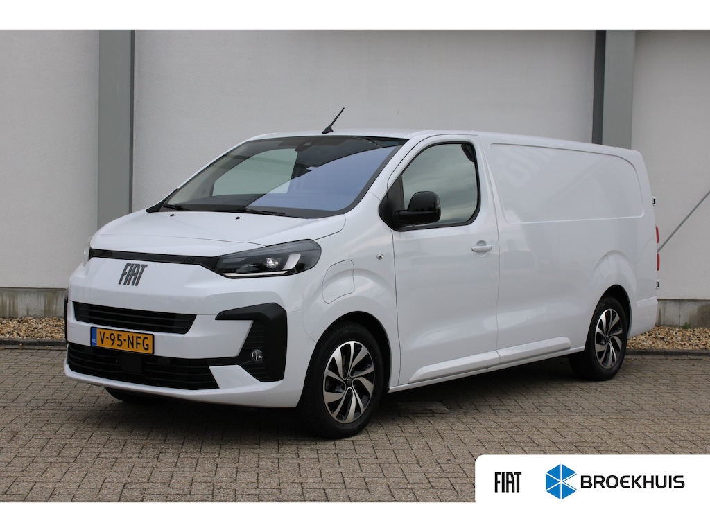 Fiat e-Scudo L3 75 kWh |  12V aansluiting in de laadruimte |  Buitenspiegelkappen en stootlijsten in zwart  metallic gespoten | 10" Multimedia 3D-kleuren touchscreen (Draadloos Android Auto/Apple  CarPlay)