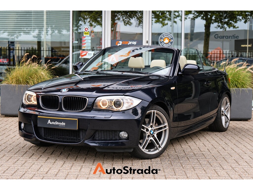 BMW 1-Serie (e87) 2.0 120I M-SPORT CABRIO I Navi I HarmanKardon I Leder I Stoelverwarming I ZEER NETTE STAAT