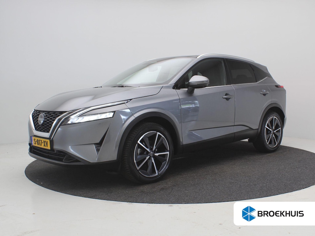 Nissan Qashqai 1.3 MHEV Tekna / Panoramadak / All Seasonbanden / Trekhaak / 1400 Kg Trekgewicht / Lederen bekleding / Bestuurdersstoel Elektrisch   / Adaptieve cruise control / Historie aanwezig /