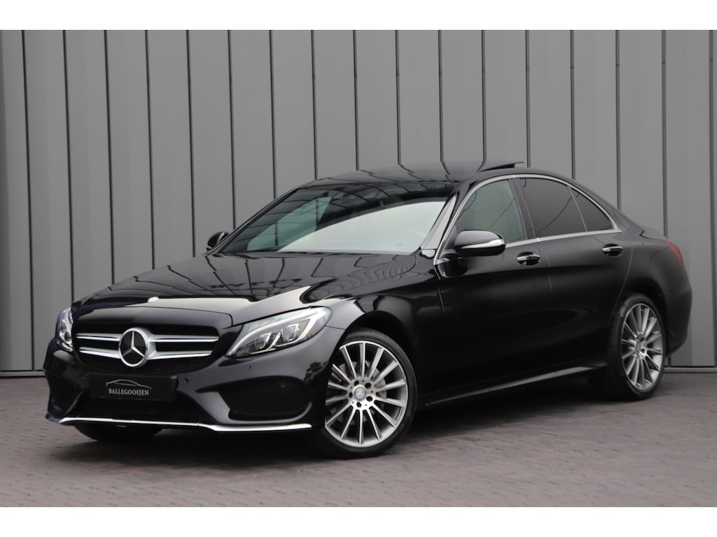 Mercedes-Benz C-klasse 200 AMG Prestige Comfort | 184PK | Luchtvering | Burmester | Keyless-go | Memory | Air-balance | Stoelkoeling | ILS | Leder | 2014.