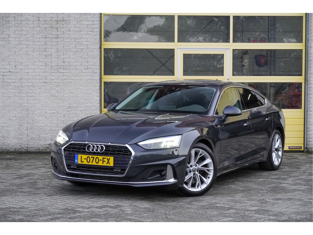 Audi A5 Sportback 35 TFSI 150PK! Automaat 5drs Business Edition BJ2021 Lmv 18" | Led V+A | Dynamische knipperlichten | Pdc | Elek. achterklep | App-Connect | Navi | Virtual cockpit | Climate control | Cruise control | Sportstoelen | Extra getint glas