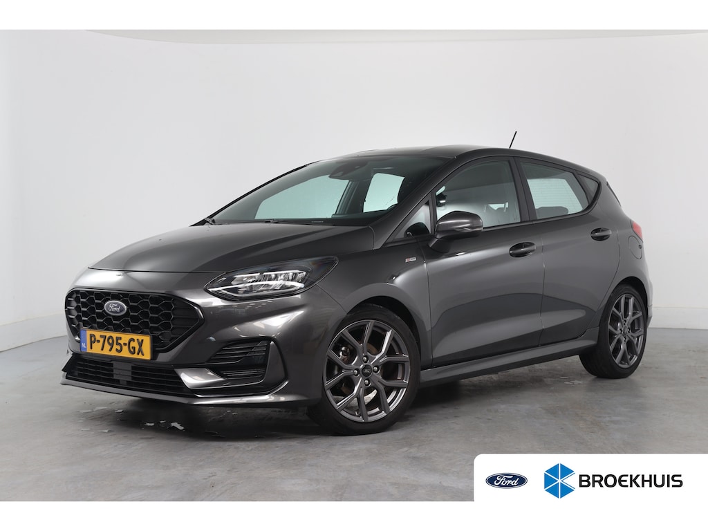 Ford Fiesta 1.0 EcoBoost Hybrid ST-Line | 1e Eigenaar! | Dealer Onderhouden! | Trekhaak | Navi By App | Parkeersensoren | Cruise Control | Airco | LED | Lichtmetalen Velgen