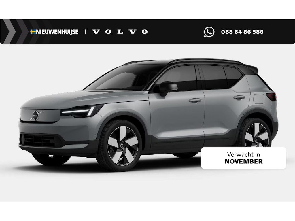 Volvo EX40 P8 Performance Ultra Europa 82 kWh | Facelift | Long Range | Google | Harman Kardon Audio | Panoramadak | Getint Glas | Elektrische Stoelverstelling | Adaptieve Cruise Control | Dodehoekdetectie | Zitverlenging | Stoel-/Stuurverwarming | Elek. Achterklep | Keyless | Memory | 20" inch Lichtmetalen Velgen