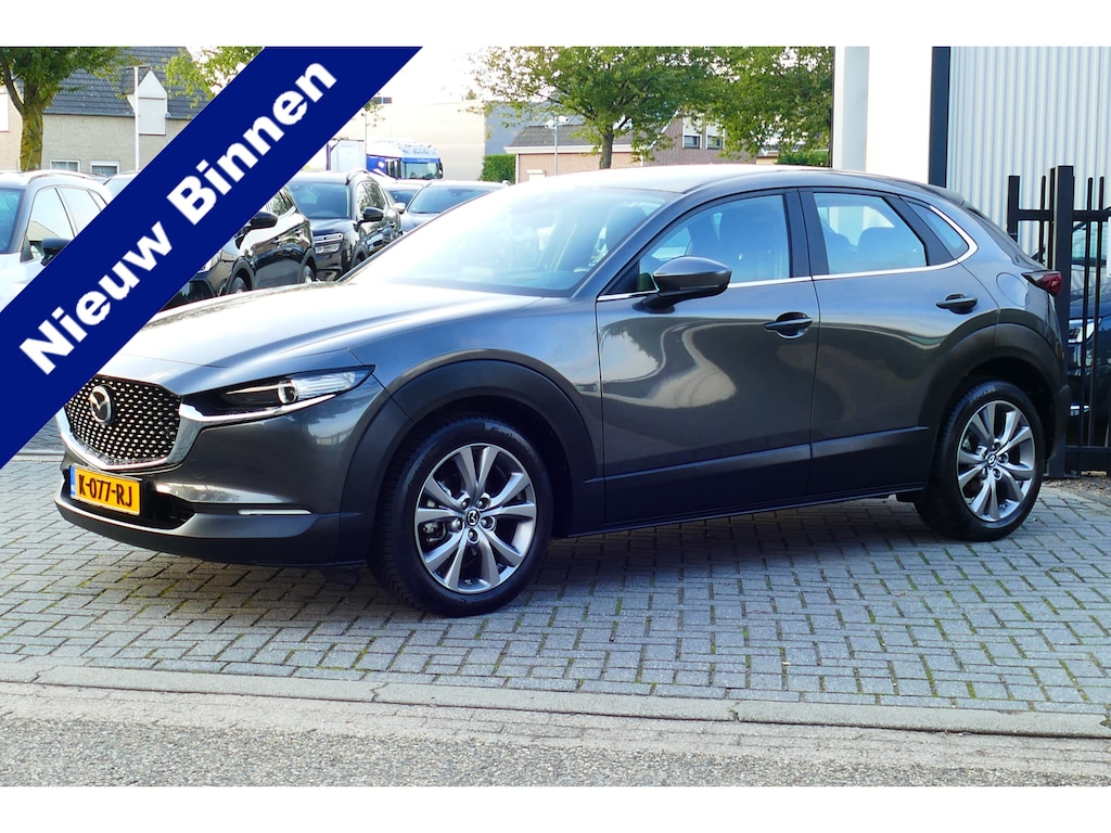 Mazda CX-30 2.0 150pk e-SkyActiv M Hybrid. Camera, Navi, Elek Klep, Stoel&StuurVerw, 18"LMV, Haak 1300kg
