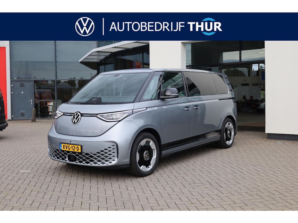 Volkswagen ID. Buzz Pro Bulli 86 kWh LWB 7p. Harman & Kardon 7p head up 3 zone clima area view LED matrix Bulli Edition 20" LMV elektrische achterklep sluithulp schuifdeuren