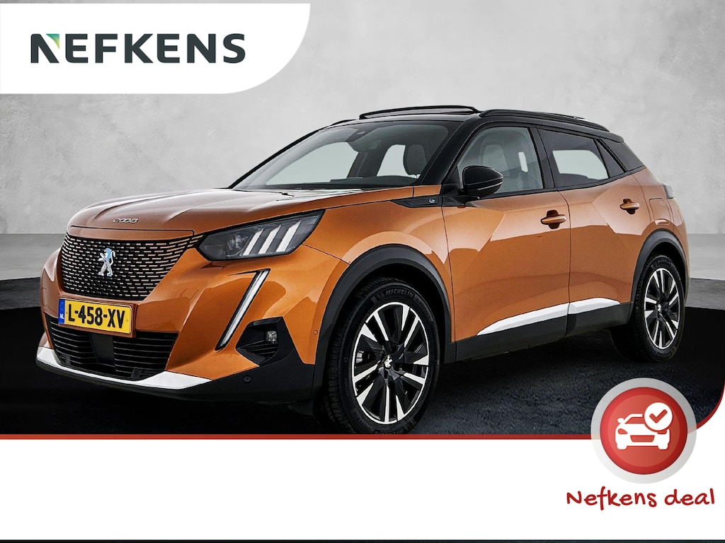 Peugeot e-2008 EV 136pk GT Pack 50 kWh Automaat | 1ste Eigenaar | Schuif-/Kanteldak | Navigatie | Climate Control | Adaptieve Cruise Control | Camera | 18"LMV | LED | Keyless Entry/Start | Apple Carplay/Android Auto |