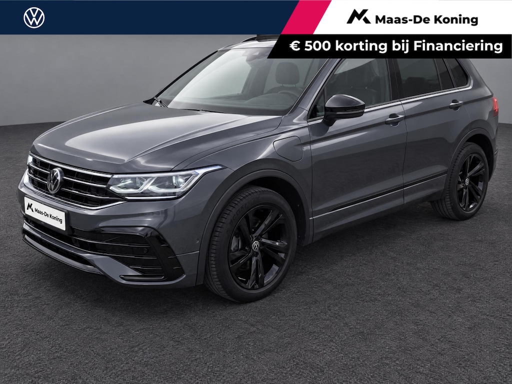Volkswagen Tiguan 1.4TSIeHybrid 180kW/245PK R-Line Black Style · Panoramadak · Leder · 360°Camera + Parkeersensoren · Stoelverwarming · Elektr. stoelverstelling ·