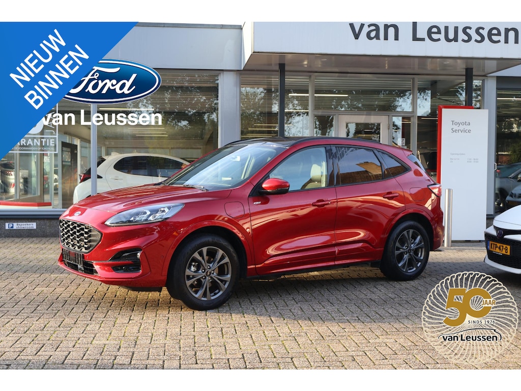 Ford Kuga 2.5 PHEV ST-LINE-X PANO DODEHOEK DETECTIE EL-A.KLEP NAVI DAB CLIMA EL-STOEL PARK.SENSOREN