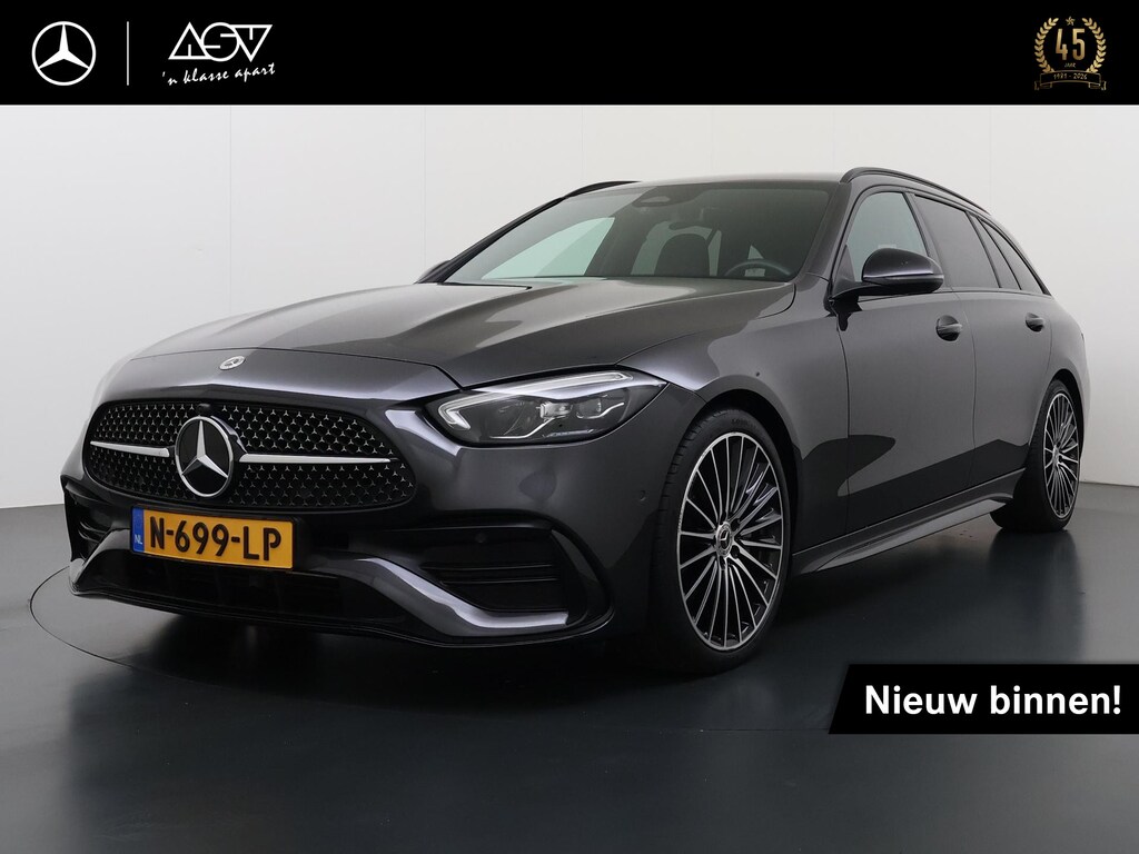 Mercedes-Benz C-klasse Estate 200 Launch Edition AMG Line | Trekhaak Wegklapbaar | Burmester 3D Sound System | Sfeerverlichting | 19" Multispaaks AMG Velgen |  Night Pakket | Smartphone Integratie