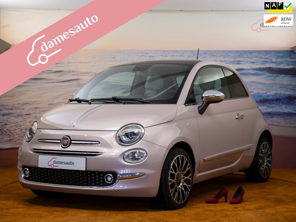 Fiat 500 1.0 Hybrid Star Powder Pink, NAP, Cruise contr, incl garantie.