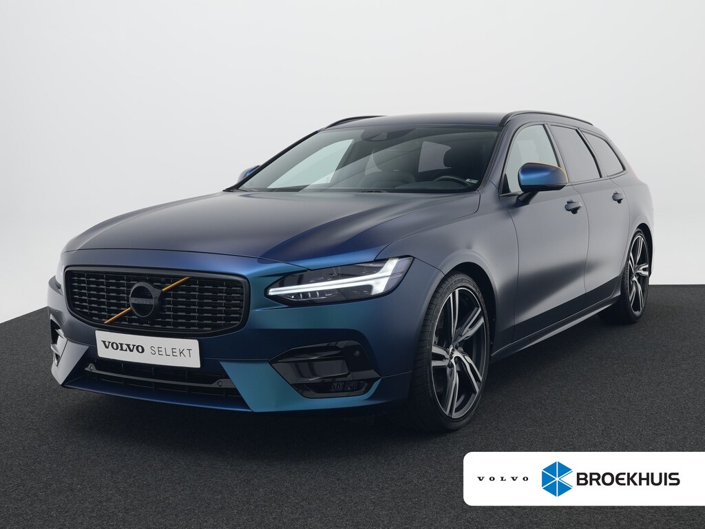 Volvo V90 T4 Business Sport | Full Wrap | Harman/Kardon | Bursting Blue | R-Design | Adaptive Cruise | Pilot Assist | BLIS | 20" | Camera | Trekhaak