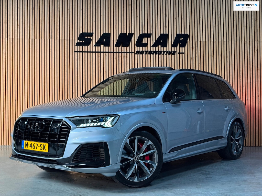 Audi Q7 60 TFSI e quattro S Competition PANO|LUCHTVERING|TREKHAAK|HUD|B&O|AMBIENT|360 CAM|ALARM|STOELVENTILATIE|MASSAGE|21 INCH
