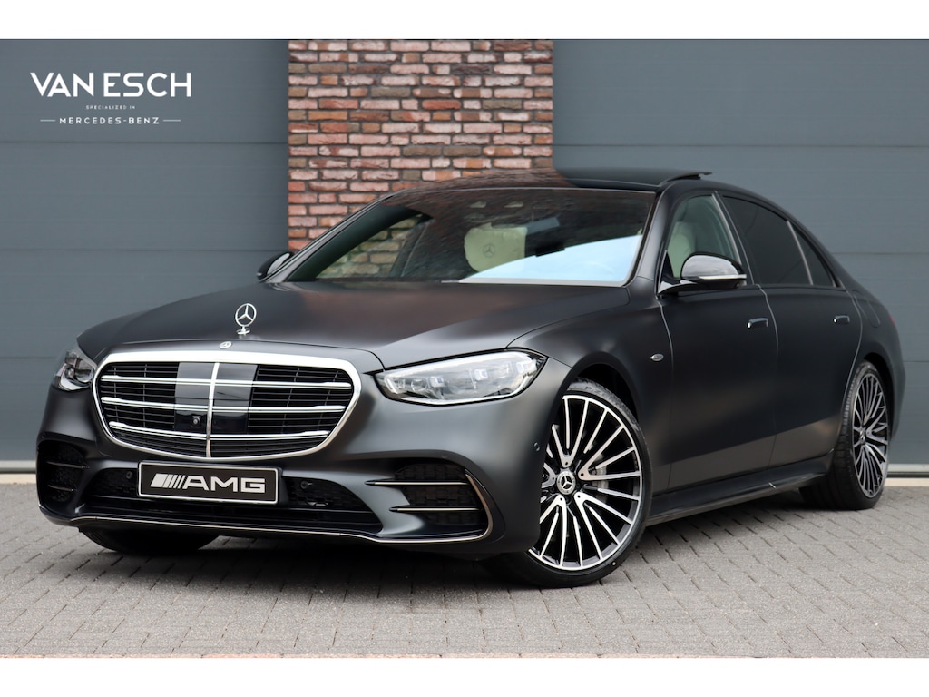 Mercedes-Benz S-klasse 580 e 4MATIC Lang AMG Line | Manufaktur | Airmatic | Chauffeurspakket | Achterasbesturing | Augmented HUD | Distronic+ | Burmester | Exclusief Nappa Leder | 3D-Display | Vlakkenverwarming | Zonweringspakket |