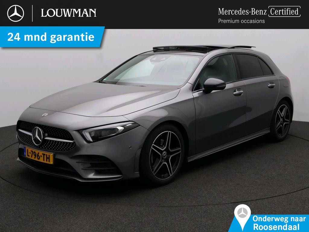 Mercedes-Benz A-klasse 180 AMG Nightpakket | Panoramadak | Sfeerverlichting | Dode Hoek Ass | Memory | Keyless Go | Augmented Reality | Inclusief 24 maanden Mercedes-Benz Certified garantie voor Europa.
