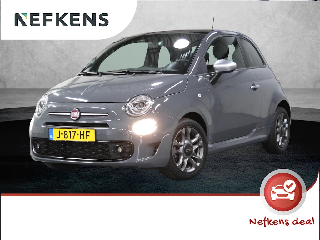 Fiat 500 1.0 Hybrid Rockstar | 1ste eigenaar | Climate Control | Cruise Control | Glazen dak | LEER/Stof | Parkeersensoren | AppleCarPlay/AndroidAuto | Isofix | Privacy Glass | DAB Radio |