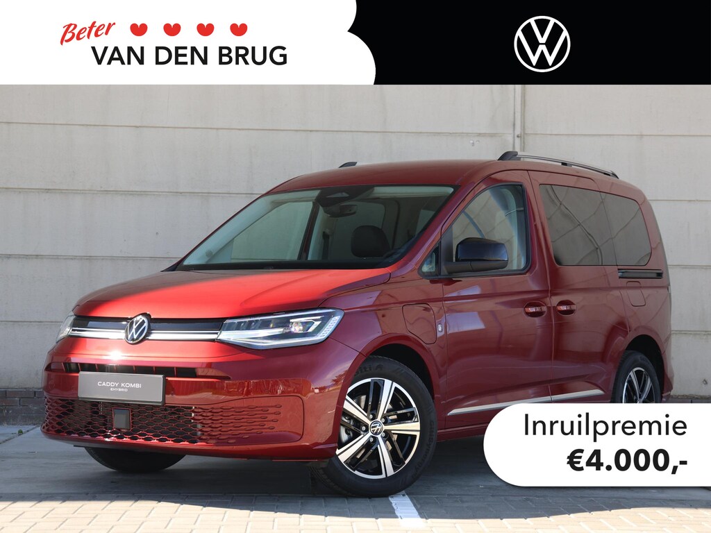 Volkswagen Caddy Kombi Style 1.5 eHybrid 150pk DSG | Navigatie | Cruise control | PDC | Parkeer camera| Trekhaak | Winterpakket | Lm velgen | Dakrail |