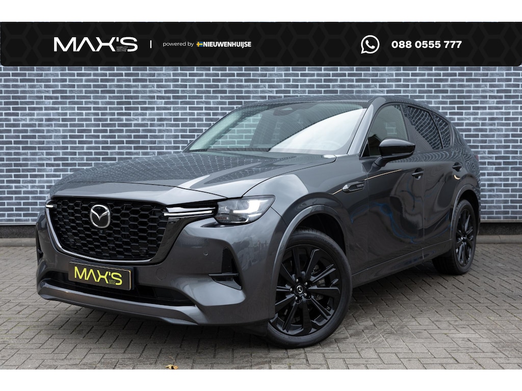 Mazda CX-60 2.5 e-SkyActiv PHEV Prime-Line | Panoramadak | Cruise Control | Dodehoekdetectie | Climate Control | Parkeersensoren | LED Koplampen | Lichtmetalen Velgen 18 inch | Navigatie | Apple Carplay | Android Auto | Plug-in Hybrid